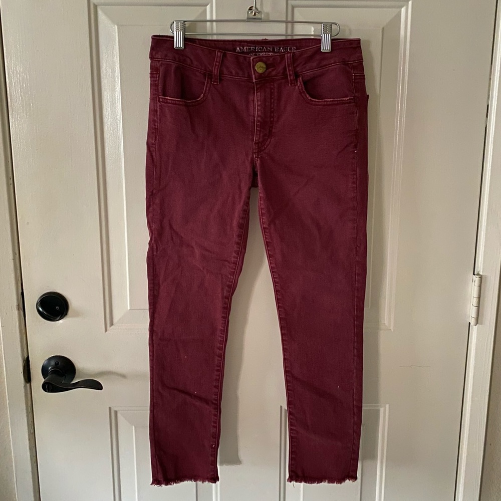 American Eagle Outfitters Maroon Jeans